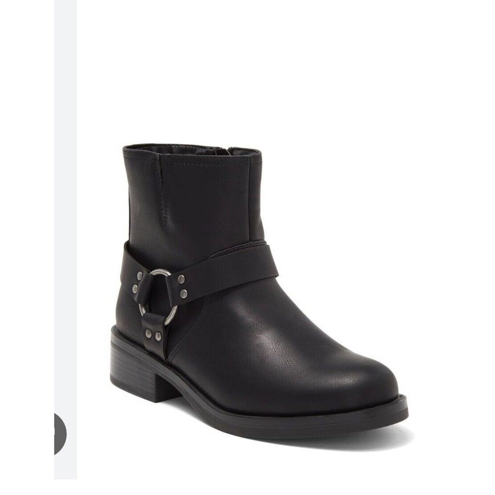 Steve Madden Jengine Black Biker Boots SZ5 New